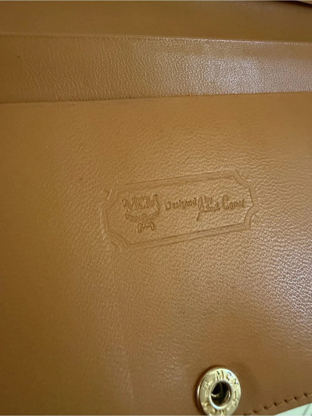 MCM Dark Brown Logo-Print Wallet